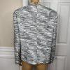 KASPER Acrylic Polyester Black White Blazer Size 12 Lined Open Front Blazer