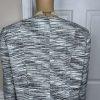 KASPER Acrylic Polyester Black White Blazer Size 12 Lined Open Front Blazer