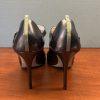 JSP by Sarah Jessica Parker Ankle Strap Heels 38.5 Patent Leather Bronze Studded