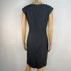 Calvin Klein Polyester Spandex Dress 6 Gray Fitted Cap Sleeves Business Career