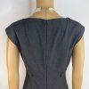 Calvin Klein Polyester Spandex Dress 6 Gray Fitted Cap Sleeves Business Career