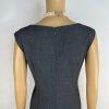 Calvin Klein Sheath Dress 8 Gray Sleeveless Cowl Neck Ruffle Business Stretch