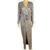 Beautiful Chain Link Stretch Midi Dress M Bodycon Long Sleeves Belted Babydoll
