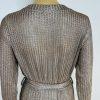 Beautiful Chain Link Stretch Midi Dress M Bodycon Long Sleeves Belted Babydoll