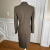 Le Suit Polyester Rayon Skirt Suit Size 6 Brown Striped Notch Collar 2PC Women