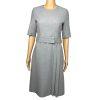 Adolfo Dominguez Polyester Viscose Stretch Dress Size 4 EU38 Light Gray Belted