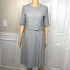 Adolfo Dominguez Polyester Viscose Stretch Dress Size 4 EU38 Light Gray Belted