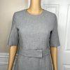 Adolfo Dominguez Polyester Viscose Stretch Dress Size 4 EU38 Light Gray Belted