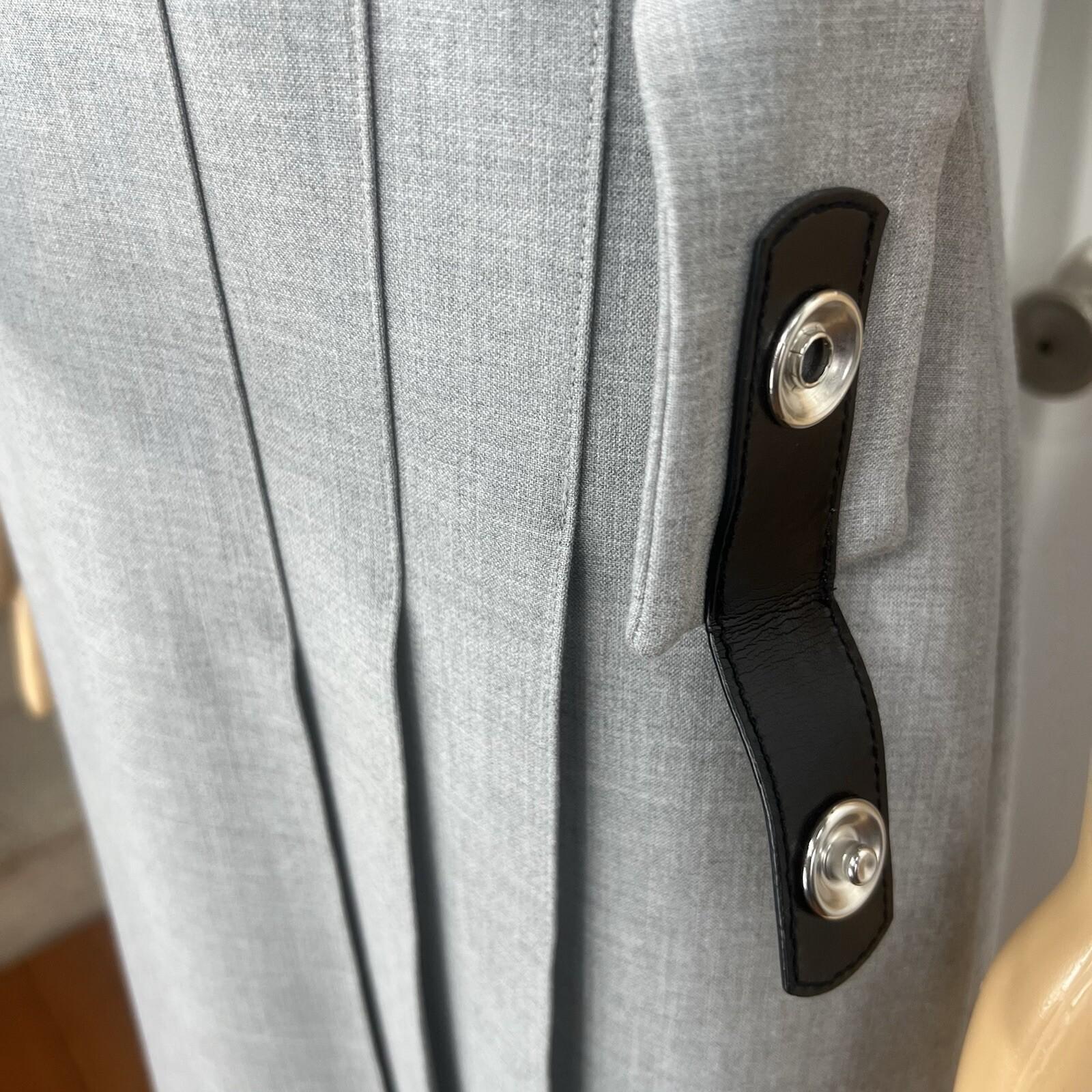 Adolfo Dominguez Polyester Viscose Stretch Dress Size 4 EU38 Light Gray Belted