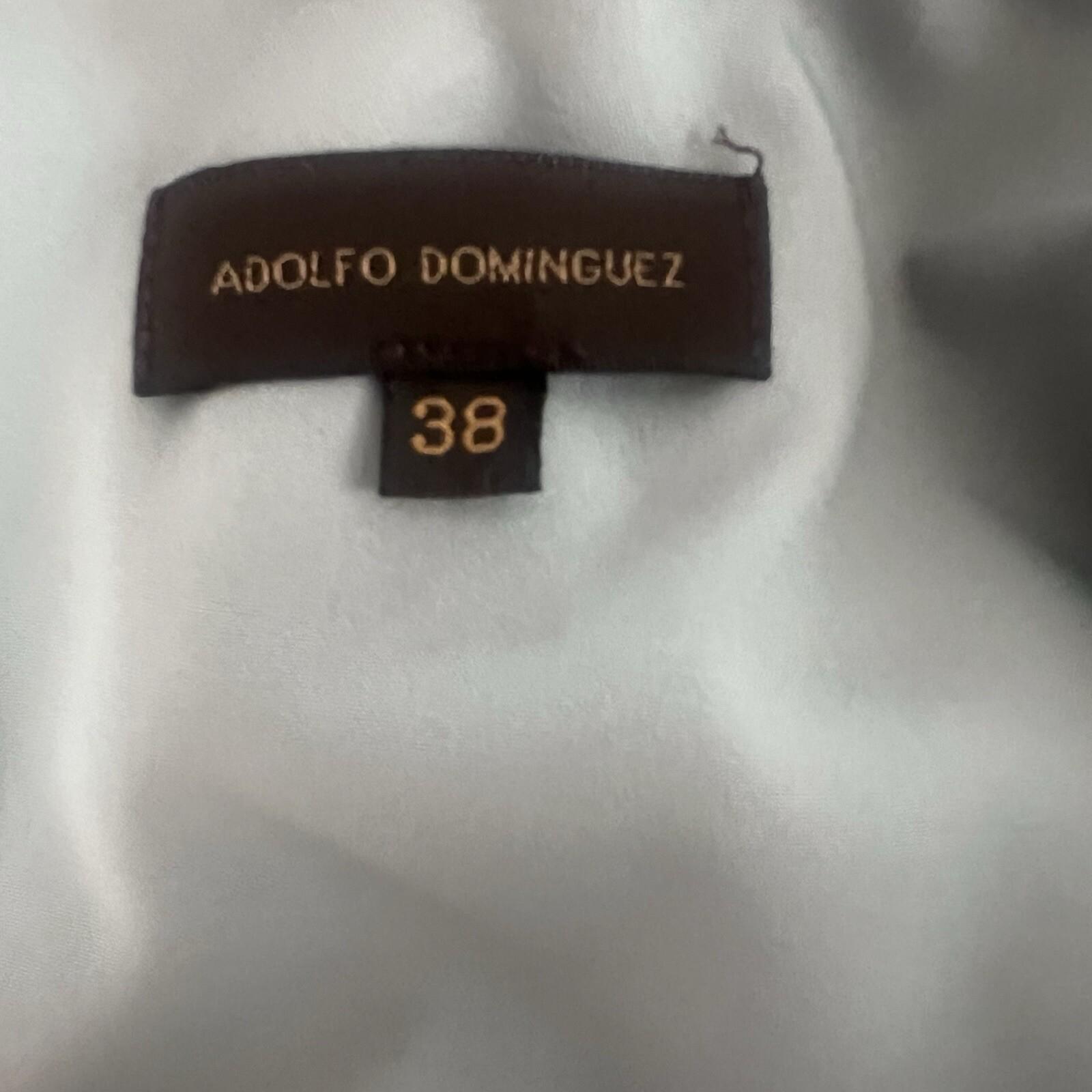 Adolfo Dominguez Polyester Viscose Stretch Dress Size 4 EU38 Light Gray Belted