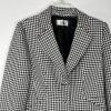 10-536.jpg Kasper Polyester Skirt Suit 10 Black White Houndstooth Office Sleek Look 2PC