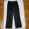 Larry Levine Polyester Rayon Stretch Suit Skirt Size 8 Brown Striped Pant 2PC