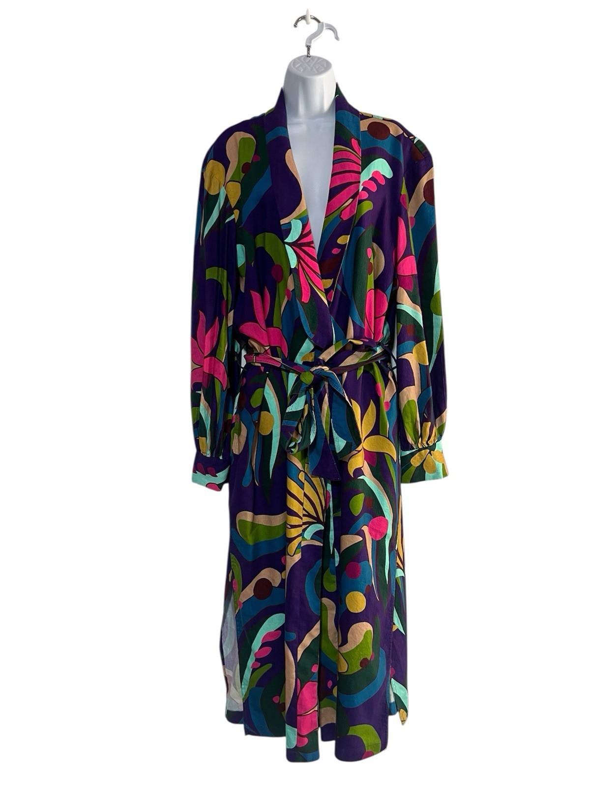 INC International Concepts Vtg Floral Linen Overlay Dress XL Boho Spring Layer