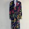 INC International Concepts Vtg Floral Linen Overlay Dress XL Boho Spring Layer