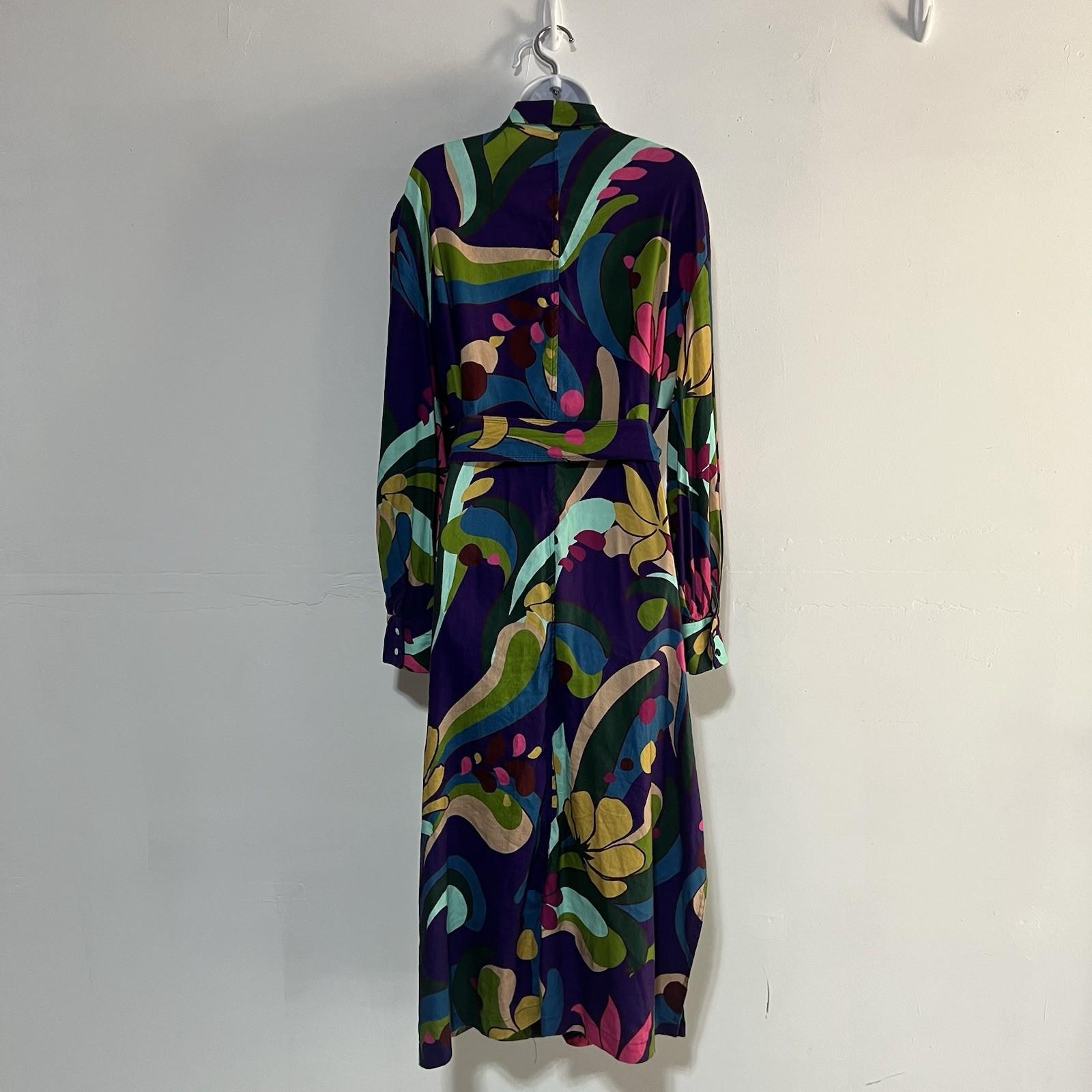 INC International Concepts Vtg Floral Linen Overlay Dress XL Boho Spring Layer