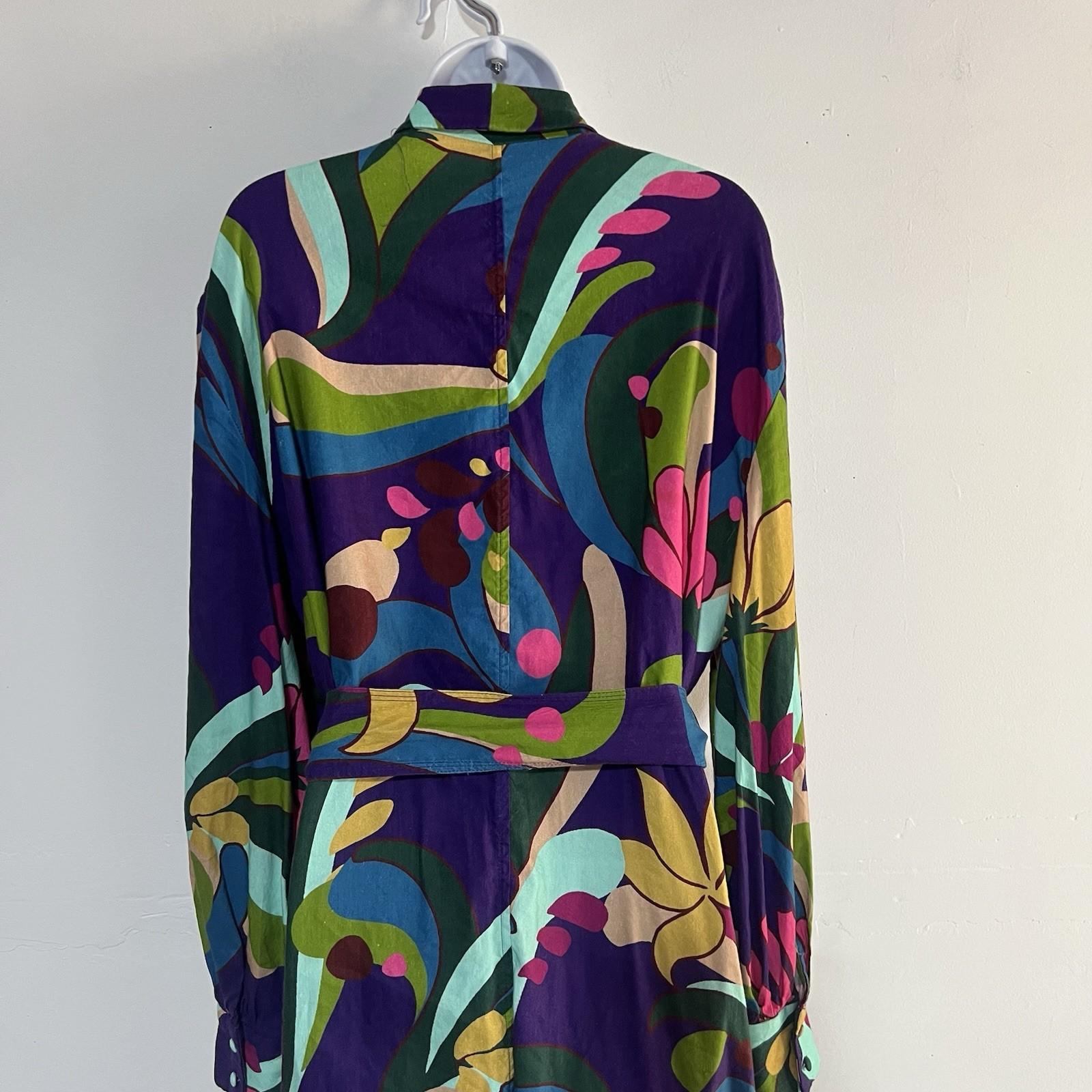 INC International Concepts Vtg Floral Linen Overlay Dress XL Boho Spring Layer