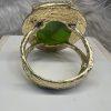 Handcrafted Earrings & Pendant Bangle Set one of a Kind Gold Tone Chic Boho