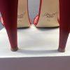 Badgley Mischka Buckle Heel Sandals 7.5 Red Stiletto Satin Sensual Chic Glitters