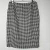 10-540.jpg Kasper Polyester Skirt Suit 10 Black White Houndstooth Office Sleek Look 2PC
