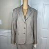 John Meyer Polyester Skirt Suit Size 14 Sand Lined Notch Collar 2PC Business New