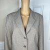 John Meyer Polyester Skirt Suit Size 14 Sand Lined Notch Collar 2PC Business New