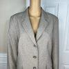 John Meyer Polyester Skirt Suit Size 14 Sand Lined Notch Collar 2PC Business New
