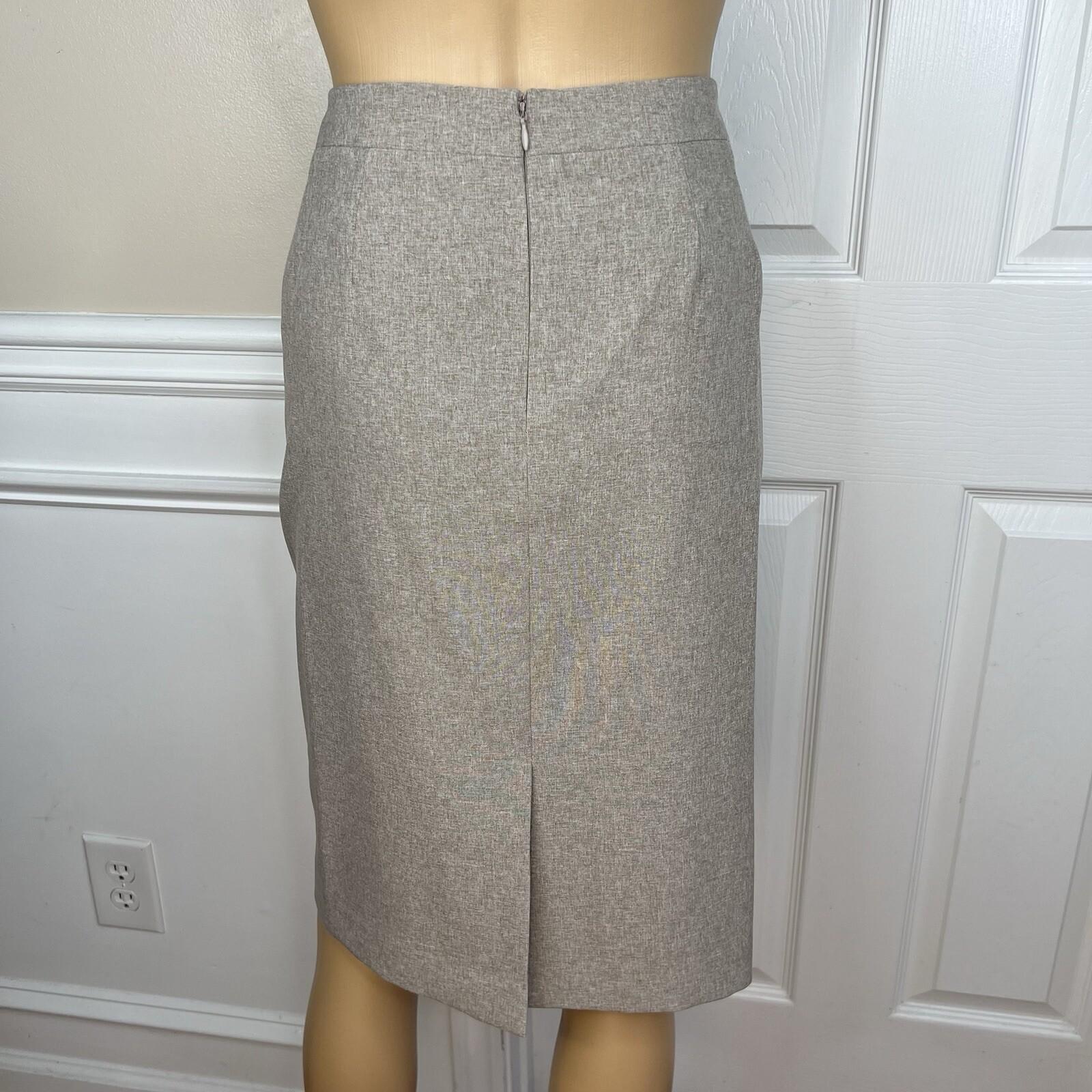 John Meyer Polyester Skirt Suit Size 14 Sand Lined Notch Collar 2PC Business New