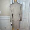 John Meyer Polyester Skirt Suit Size 14 Sand Lined Notch Collar 2PC Business New