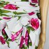 Miss Elliette Vtg Dress Shawl Size 10 Wrap Floral Spaghetti Straps Pleated Maxi