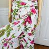 Miss Elliette Vtg Dress Shawl Size 10 Wrap Floral Spaghetti Straps Pleated Maxi