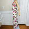 Miss Elliette Vtg Dress Shawl Size 10 Wrap Floral Spaghetti Straps Pleated Maxi