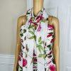 Miss Elliette Vtg Dress Shawl Size 10 Wrap Floral Spaghetti Straps Pleated Maxi