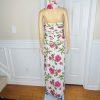 Miss Elliette Vtg Dress Shawl Size 10 Wrap Floral Spaghetti Straps Pleated Maxi