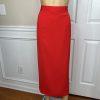 Milano Polyester Skirt Suit 18W Red Beaded Elegant Stand Up Collar 2PC New