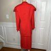 Milano Polyester Skirt Suit 18W Red Beaded Elegant Stand Up Collar 2PC New