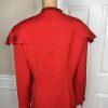 Milano Polyester Skirt Suit 18W Red Beaded Elegant Stand Up Collar 2PC New