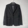 BCBGMaxazria Wool Blazer Size L gray Striped Career Quiet Luxury Peak Collar