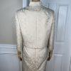 Evan Picone Women 2PC Polyester Dress Suit Size 10P Beige Stand Up Collar Lined