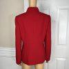 Tahari Women Polyester Stretch Blazer Size 8 Red lined Stand Up Collar Career