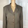Le Suit Polyester Skirt Suit Size 16 Deep Green Lined Peak Collar Cocktail 2PC