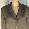 Le Suit Polyester Skirt Suit Size 16 Deep Green Lined Peak Collar Cocktail 2PC