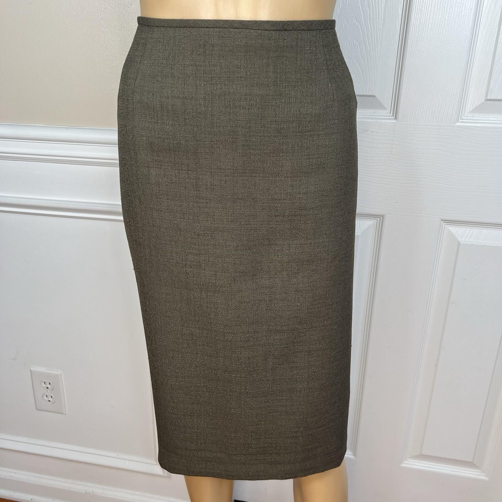 Le Suit Polyester Skirt Suit Size 16 Deep Green Lined Peak Collar Cocktail 2PC