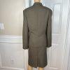 Le Suit Polyester Skirt Suit Size 16 Deep Green Lined Peak Collar Cocktail 2PC