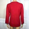 Design Options by PHILIP & JANE GORDON Red Beaded 3/4 Sleeves Top Size M