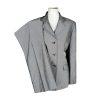 COLLECTIONS FOR LE SUIT 2PC Gray Polyester Lined Pant (Size 10) Suit (Size 12)