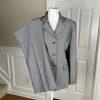 COLLECTIONS FOR LE SUIT 2PC Gray Polyester Lined Pant (Size 10) Suit (Size 12)