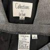 COLLECTIONS FOR LE SUIT 2PC Gray Polyester Lined Pant (Size 10) Suit (Size 12)