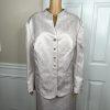 John Meyer Polyester Metallic Skirt Suit Size 24W Lilac Collarless 2PC Scallop