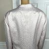 John Meyer Polyester Metallic Skirt Suit Size 24W Lilac Collarless 2PC Scallop