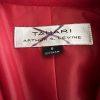 Tahari ASL Polyester Blazer Size 8 Red Lined Stand Up Collar Lined Pockets